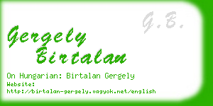 gergely birtalan business card